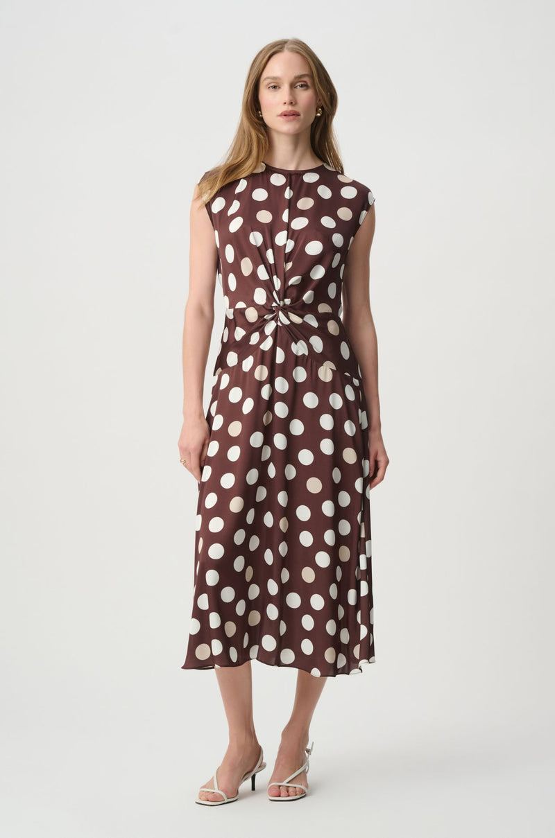 Joseph Ribkoff - Polka Dot Twist Waist Dress