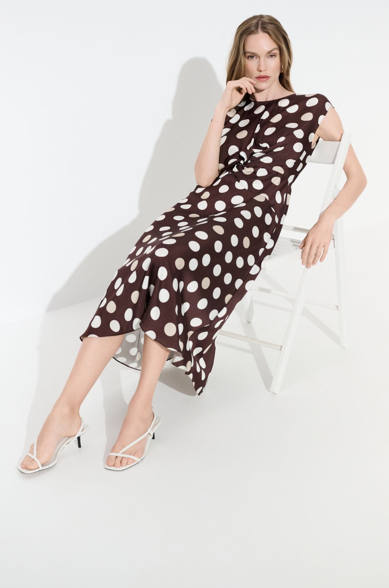 Joseph Ribkoff - Polka Dot Twist Waist Dress