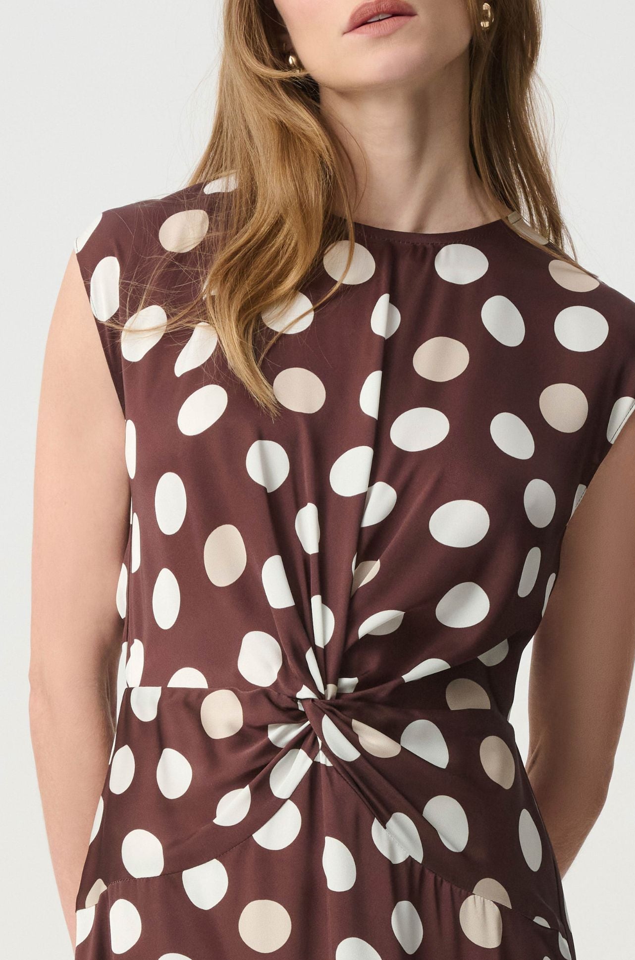 Joseph Ribkoff - Polka Dot Twist Waist Dress