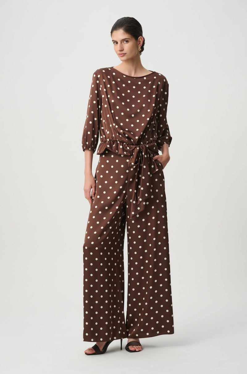 Joseph Ribkoff - Polka Dot Wide-Leg Pants