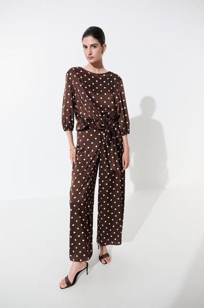 Joseph Ribkoff - Polka Dot Wide-Leg Pants