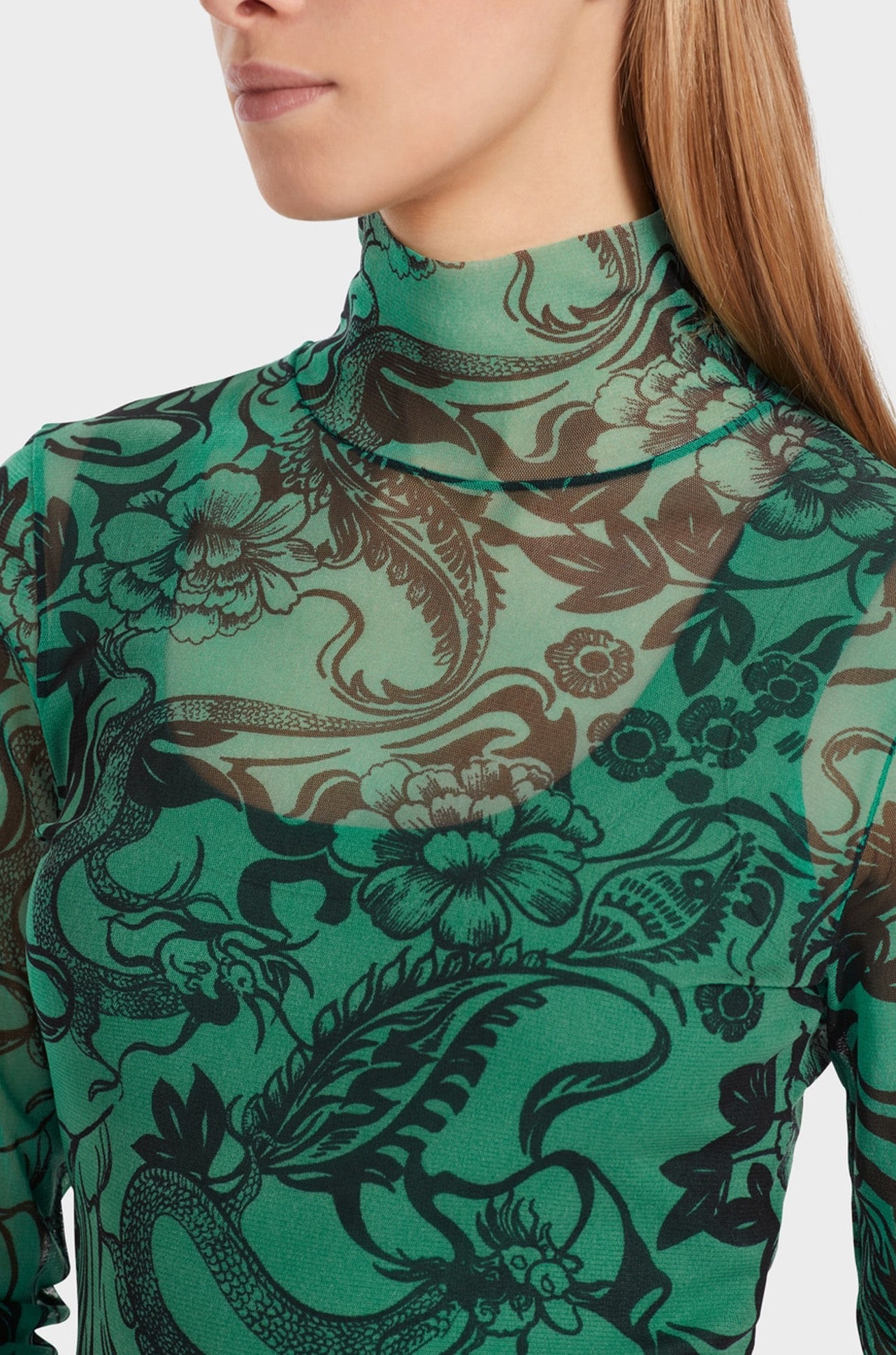 Marc Cain - Print Mesh Turtleneck