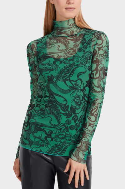 Marc Cain - Print Mesh Turtleneck