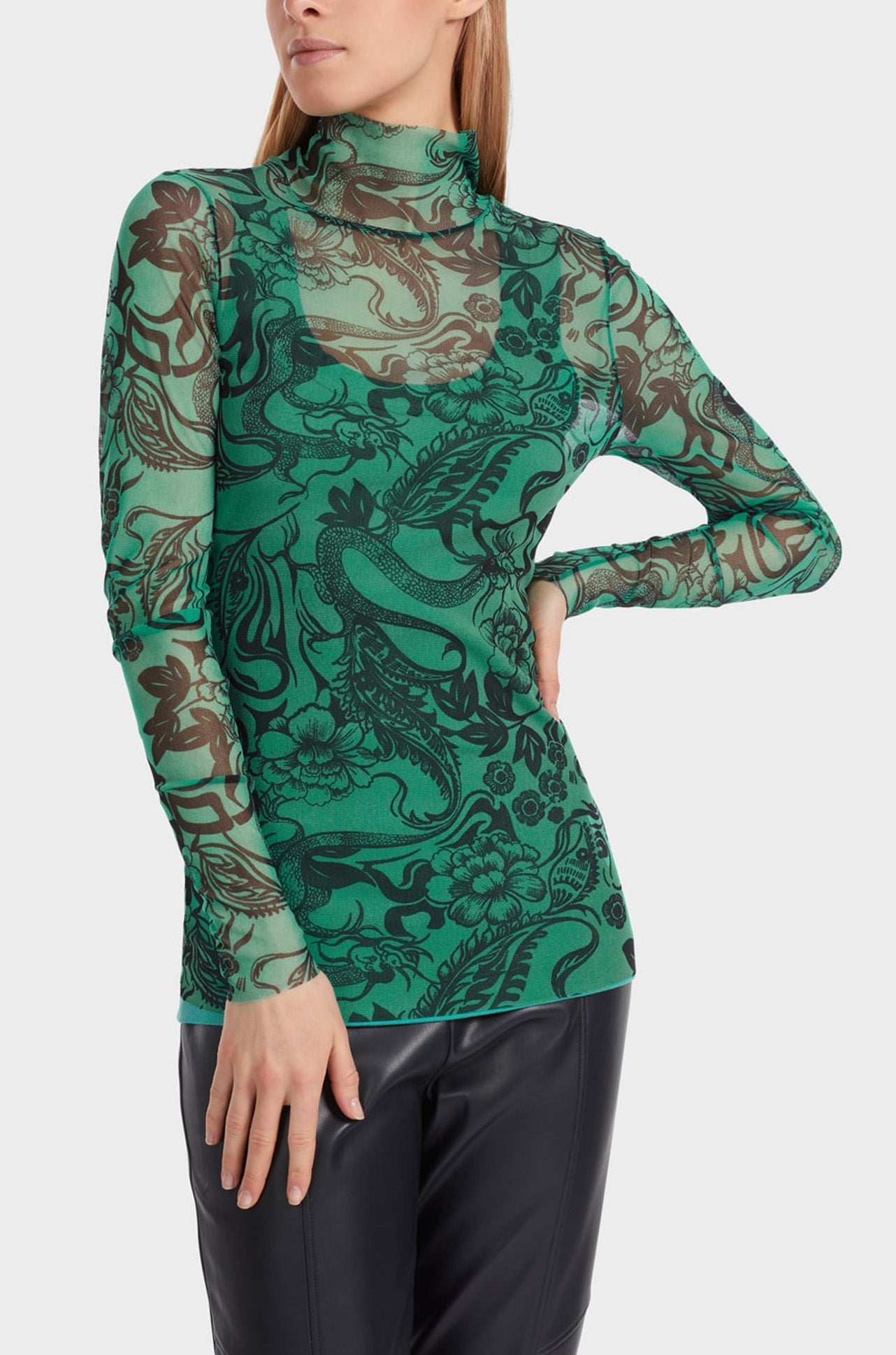 Marc Cain - Print Mesh Turtleneck