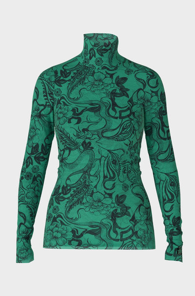 Marc Cain - Print Mesh Turtleneck