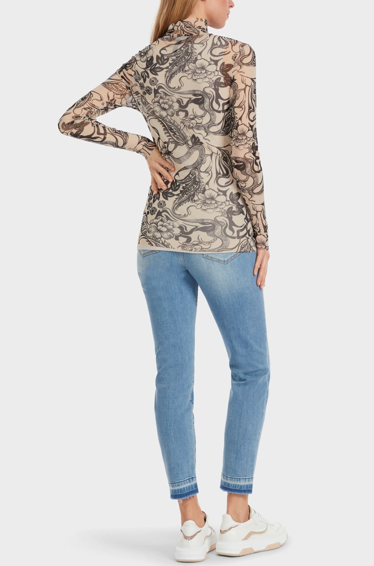 Marc Cain - Print Mesh Turtleneck