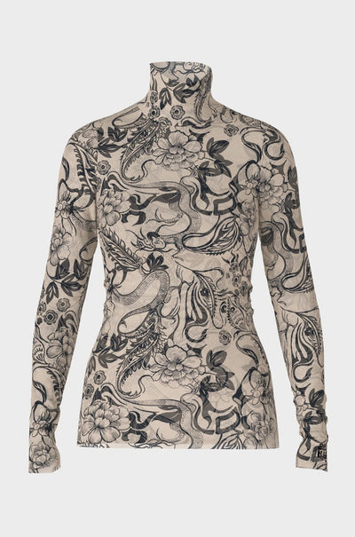 Marc Cain - Print Mesh Turtleneck
