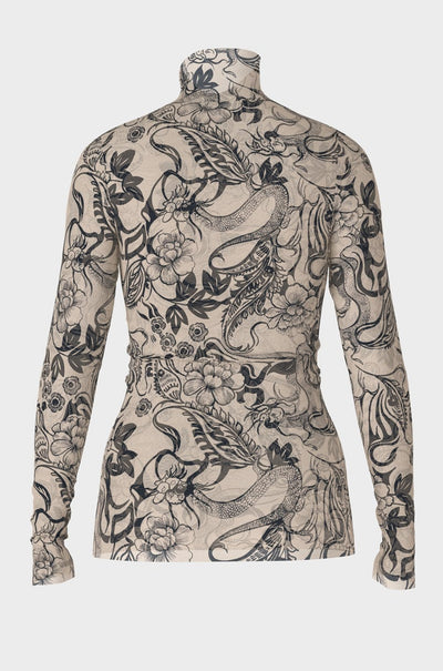 Marc Cain - Print Mesh Turtleneck