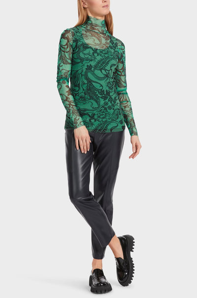 Marc Cain - Print Mesh Turtleneck