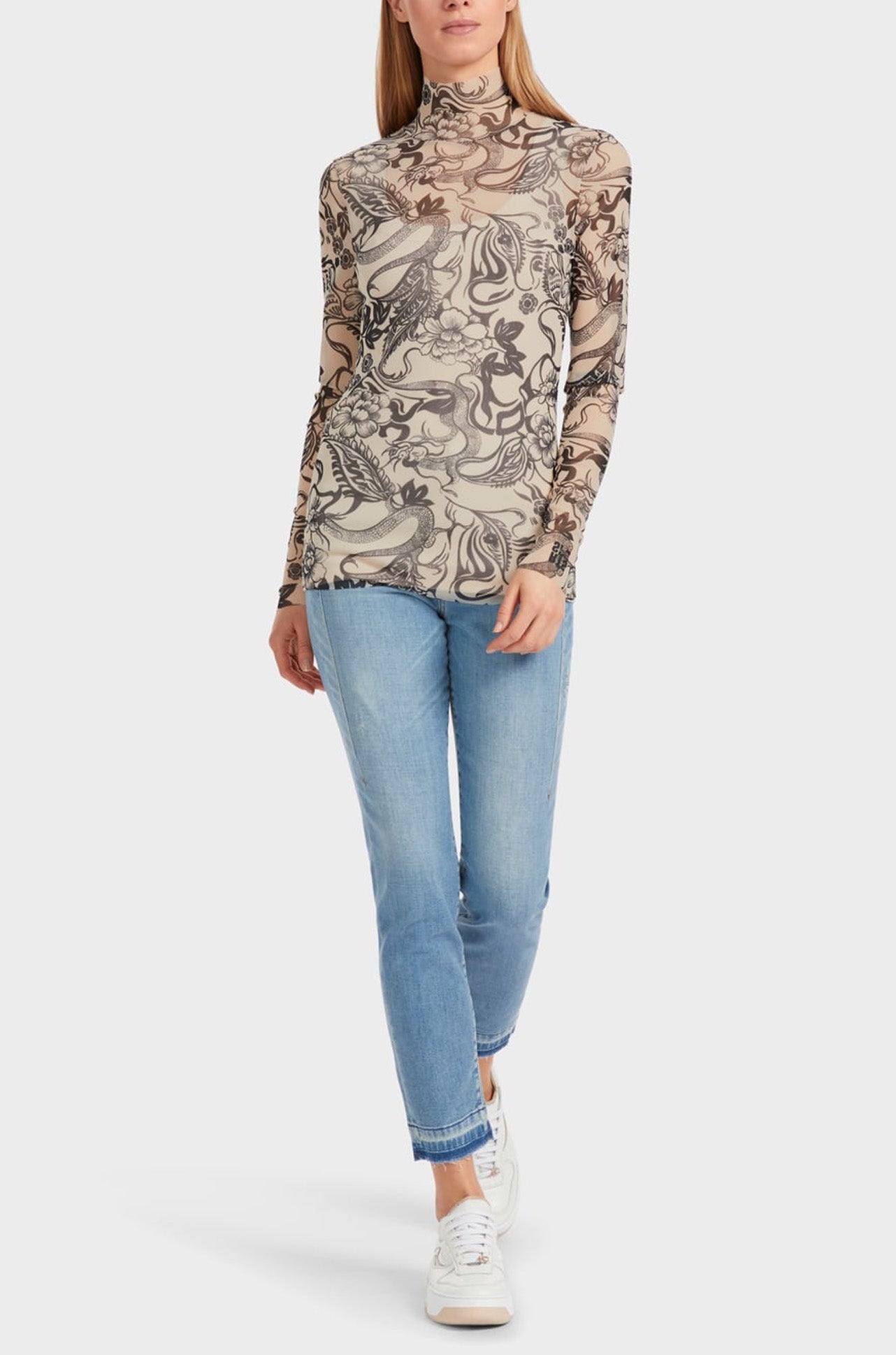 Marc Cain - Print Mesh Turtleneck