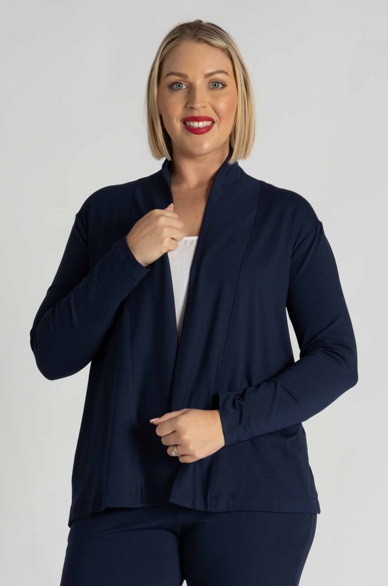 Mela Purdie - Pull On Jacket in Sapphire