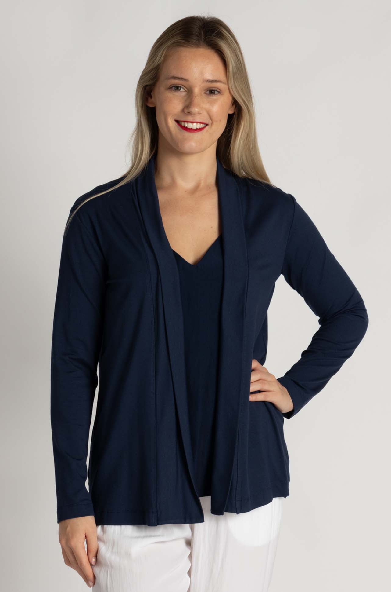 Mela Purdie - Pull On Jacket in Sapphire