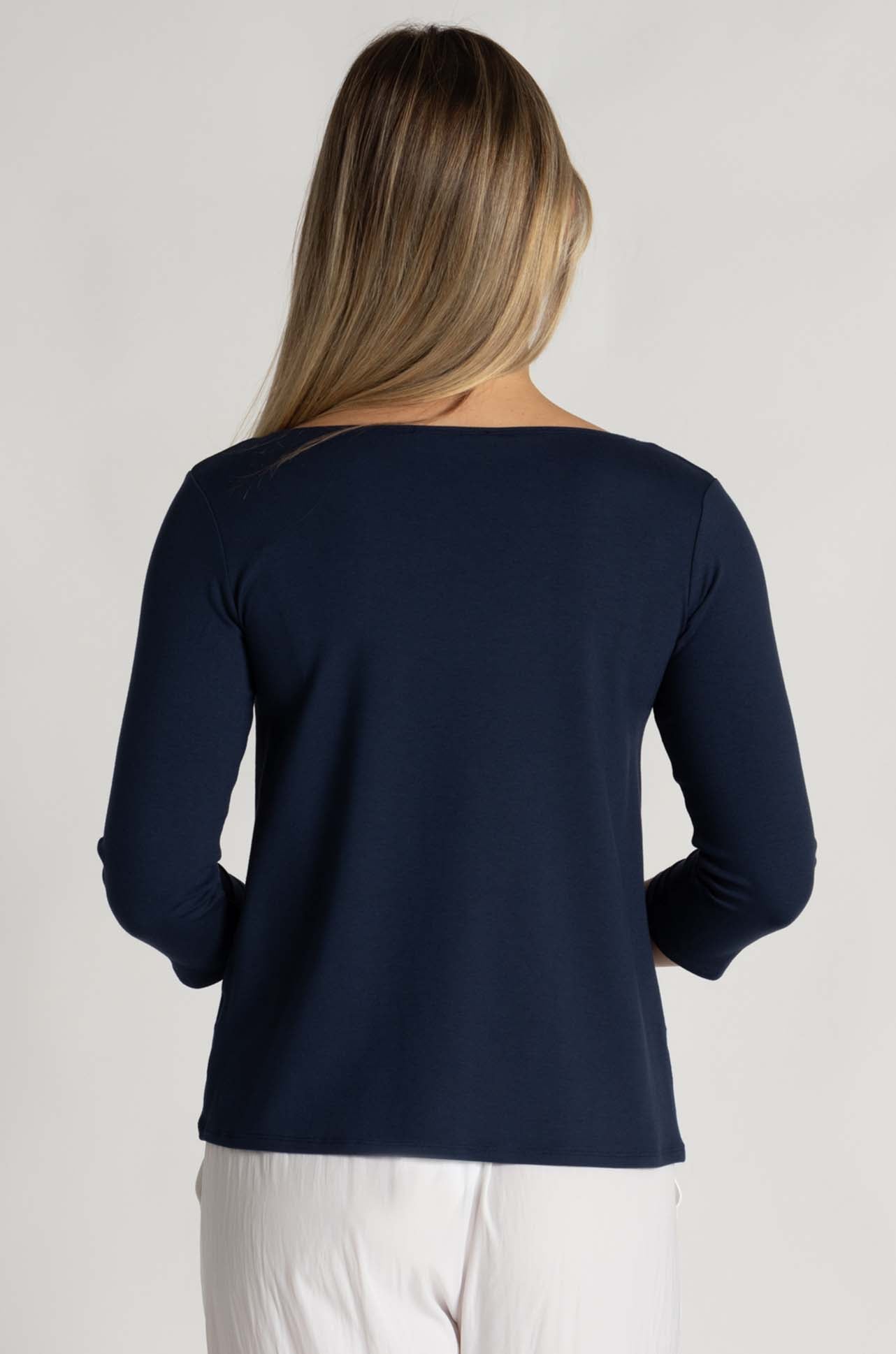 Mela Purdie - Relaxed Boat Neck in Sapphire