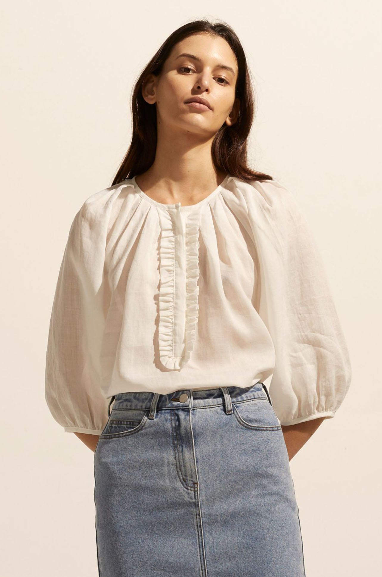 zoe kratzmann - refine top in cream