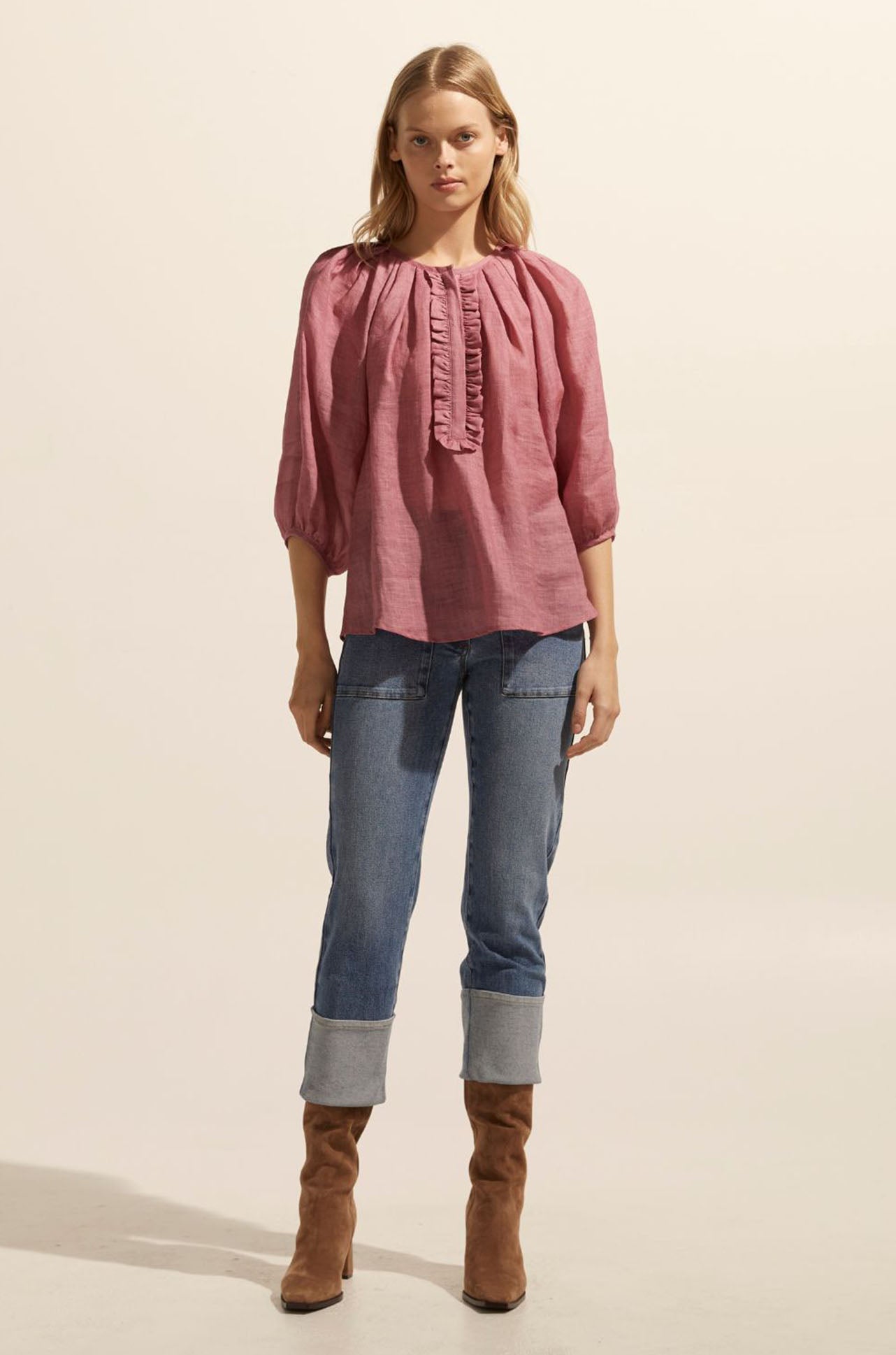 zoe kratzmann - refine top in magenta