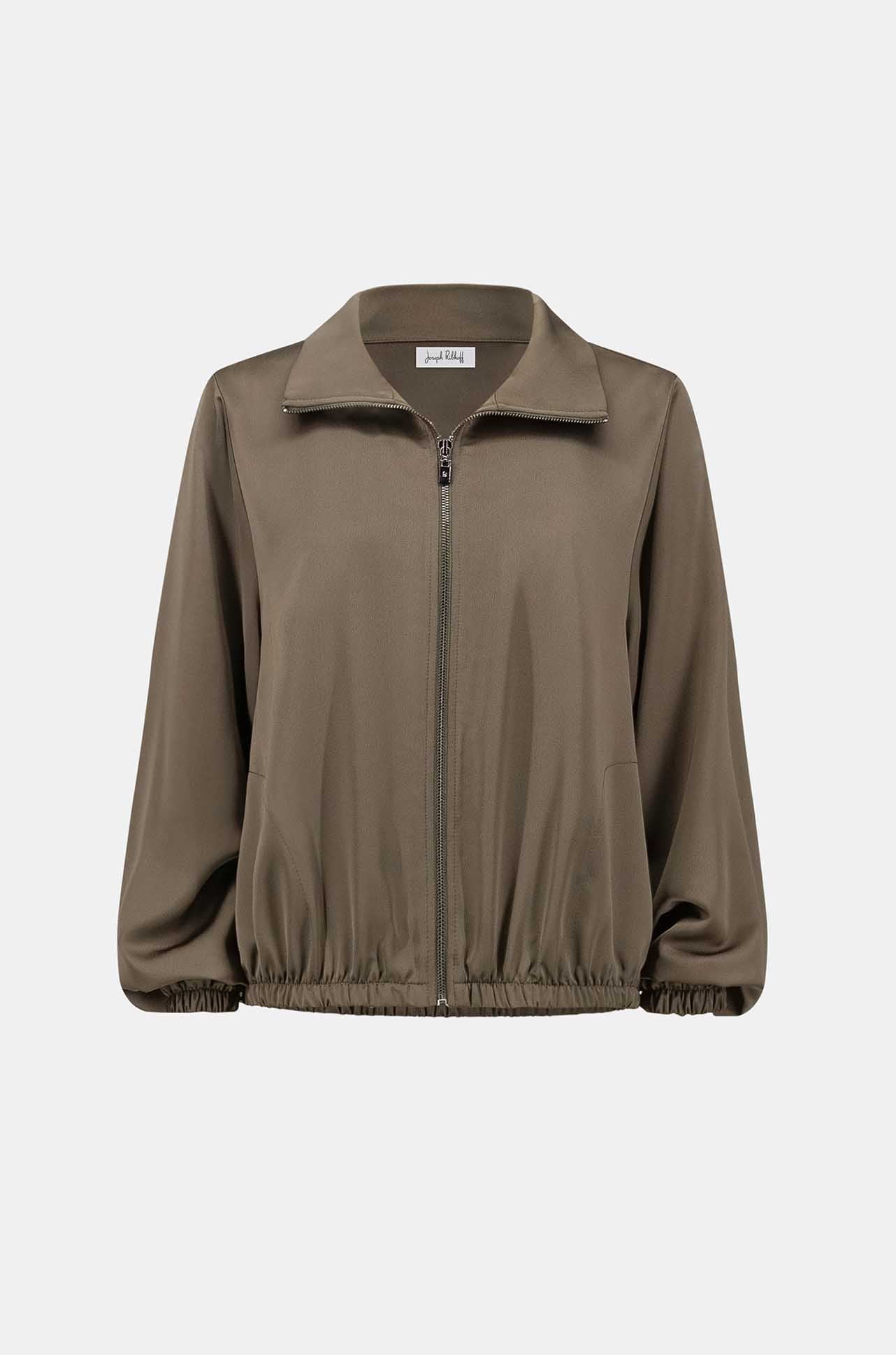 Joseph Ribkoff - Recycled Satin Zipped Bomber Jacket