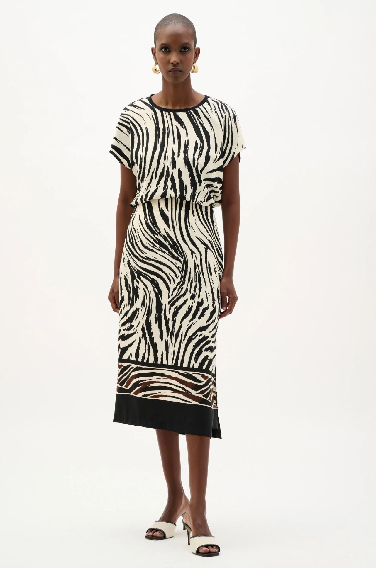 Joseph Ribkoff - Recycled Woven Animal Print with Silky Knit Back