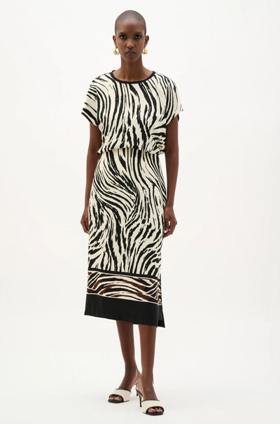 Joseph Ribkoff - Recycled Woven Animal Print with Silky Knit Back