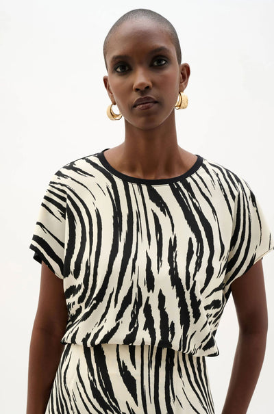 Joseph Ribkoff - Recycled Woven Animal Print with Silky Knit Back