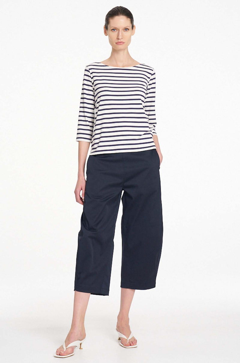 Mela Purdie - Crop Barrel Pant in Cotton Panama