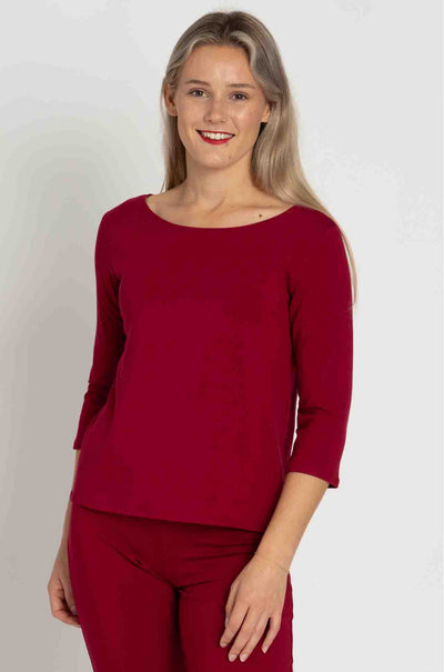 Mela Purdie - Relaxed Boat Neck in Chilli