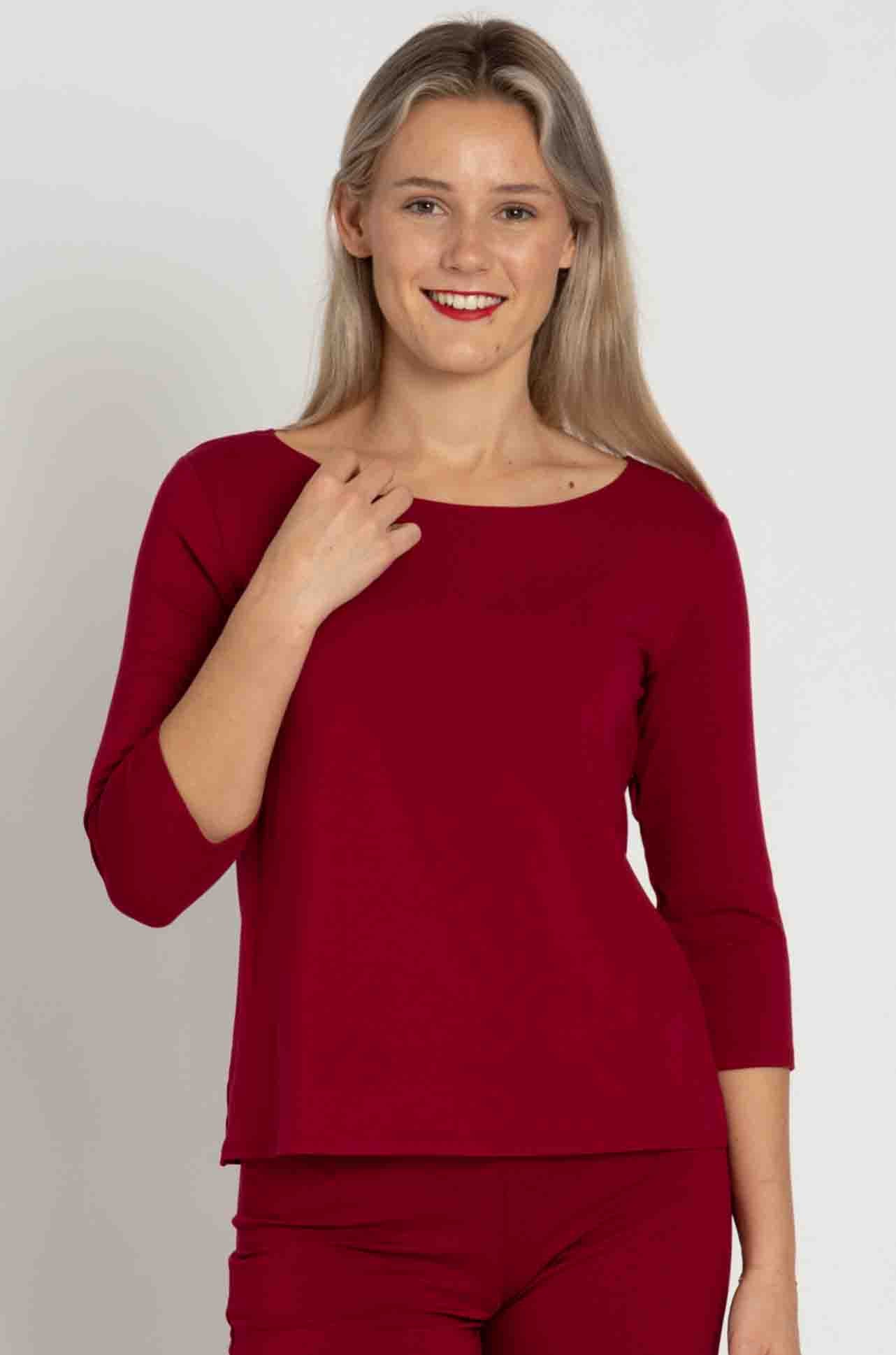 Mela Purdie - Relaxed Boat Neck in Chilli