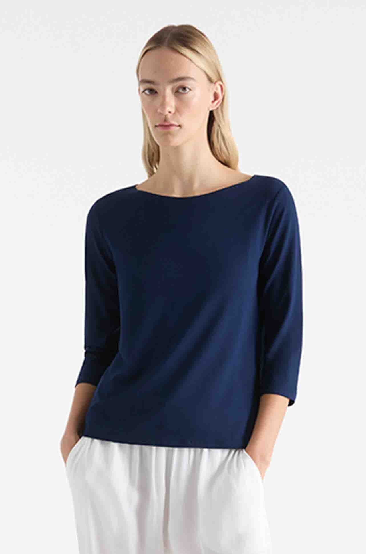 Mela Purdie - Relaxed Boat Neck in Denim