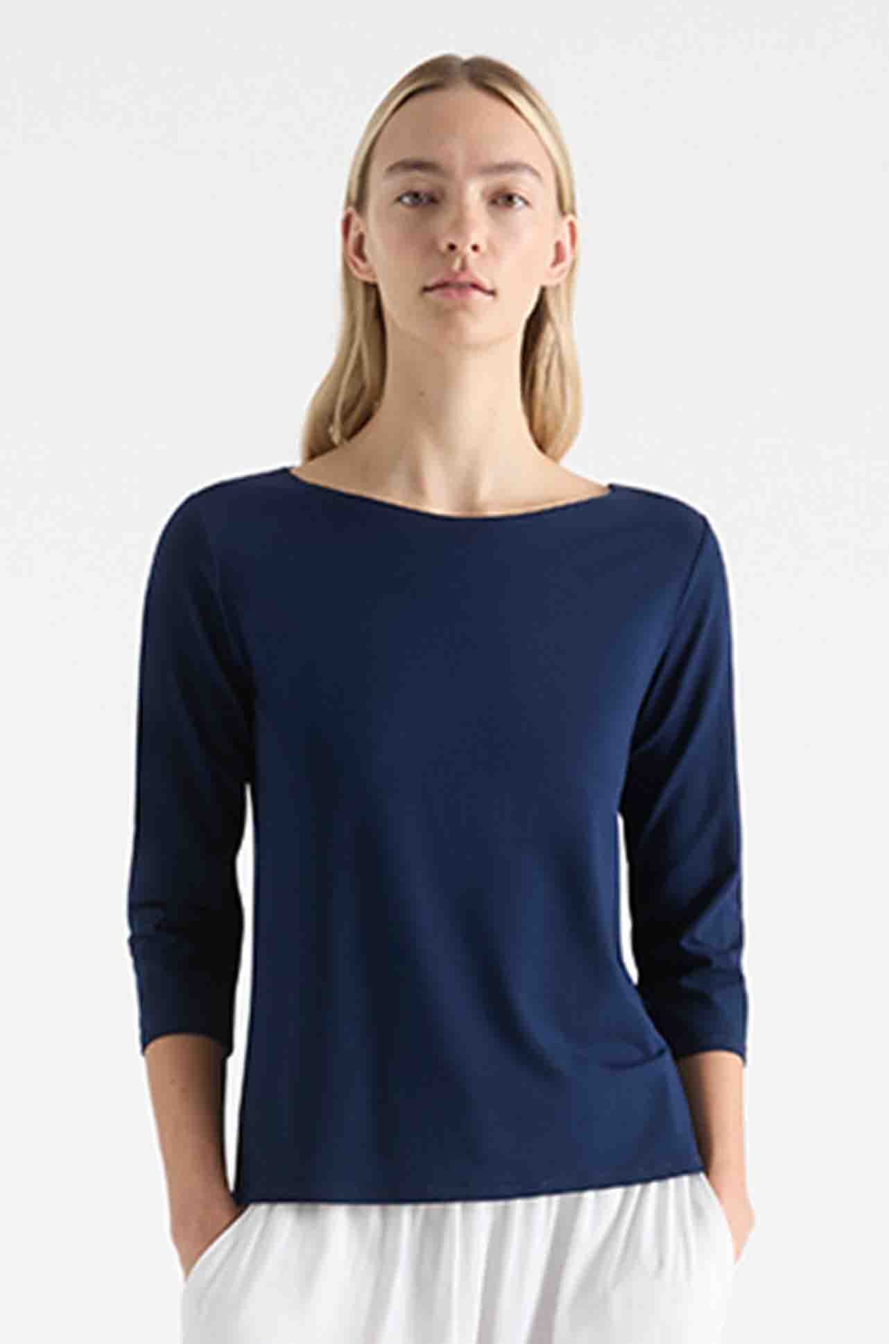 Mela Purdie - Relaxed Boat Neck in Denim