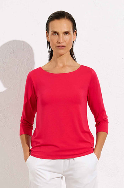Mela Purdie - Relaxed Boat Neck in Strawberry