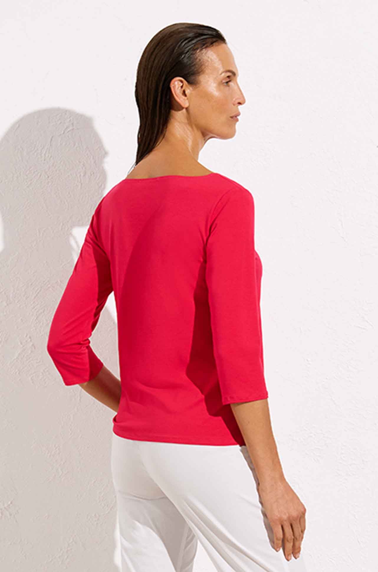 Mela Purdie - Relaxed Boat Neck in Strawberry