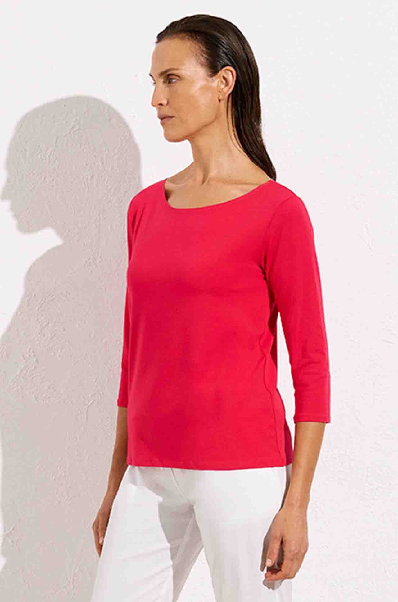 Mela Purdie - Relaxed Boat Neck in Strawberry