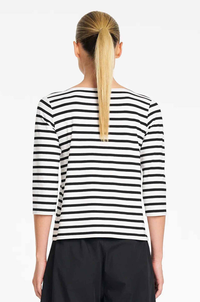 Mela Purdie - Relaxed Boat Neck in Banner Stripe