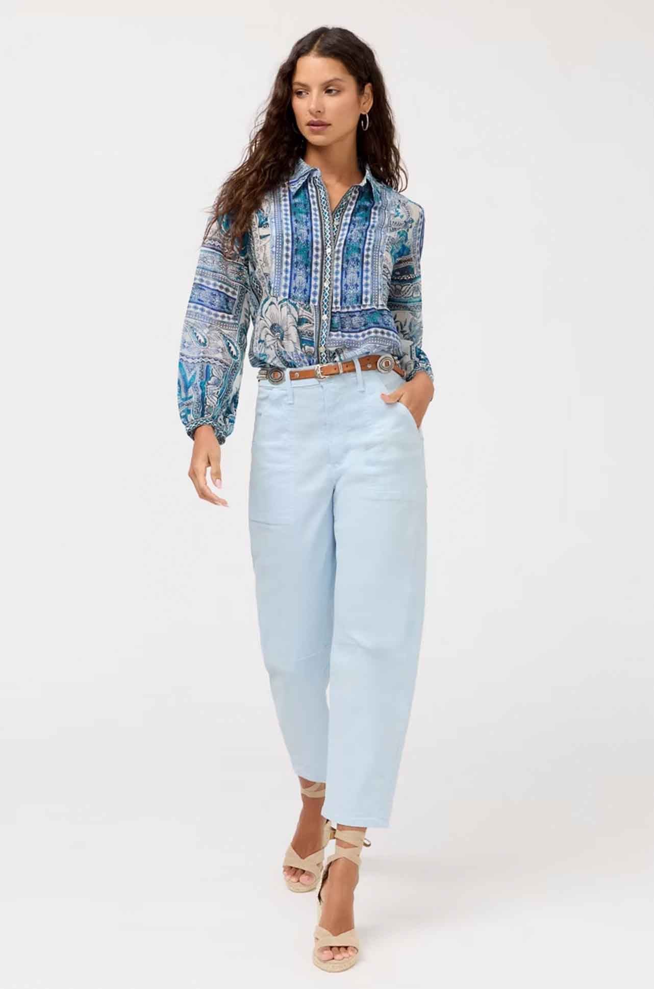 Johnny Was - Relaxed Yoke Shirt in Athene