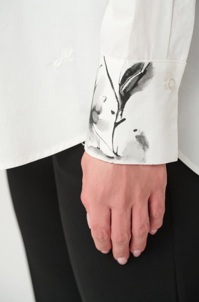Joseph Ribkoff - Rhinestone Print Cotton Blouse