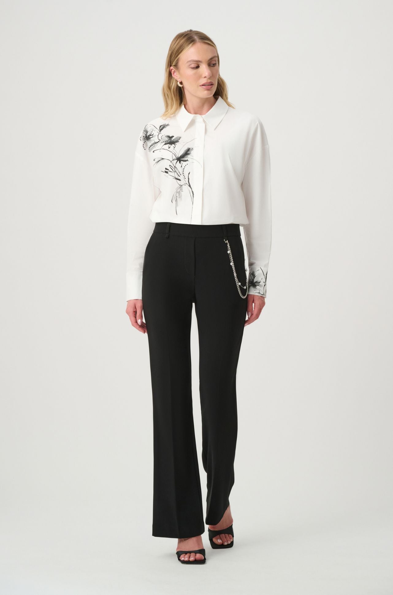 Joseph Ribkoff - Rhinestone Print Cotton Blouse
