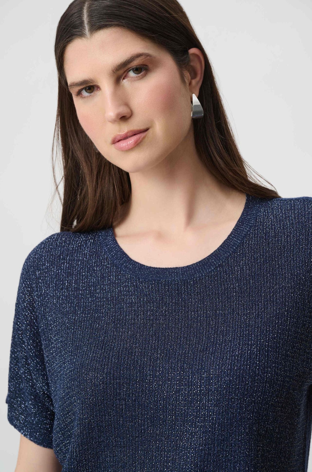 Joseph Ribkoff - Rhinestones Knit T-Shirt