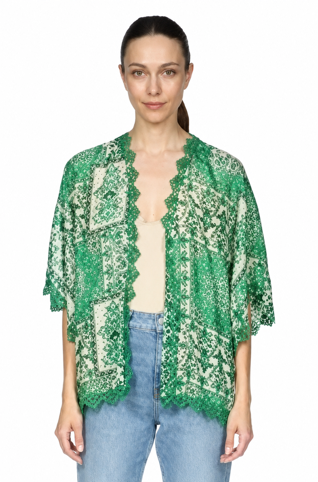 Johnny Was - Roseum Short Kimono in Hollandia