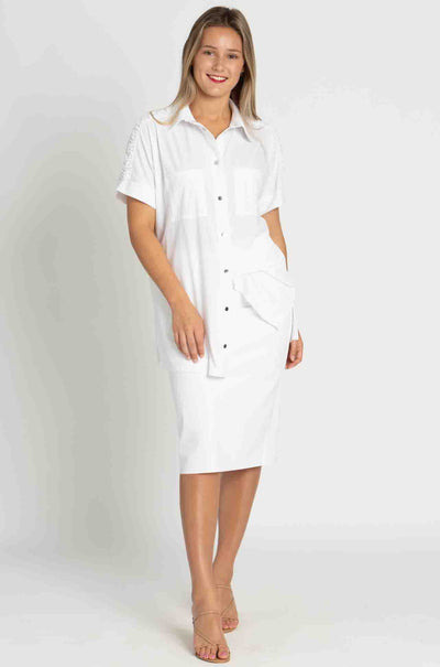 Paula Ryan - Rouched Cap Sleeve Shirt