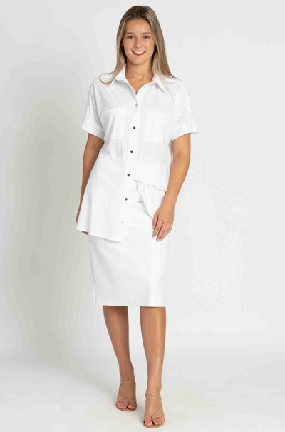 Paula Ryan - Rouched Cap Sleeve Shirt