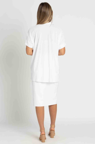 Paula Ryan - Rouched Cap Sleeve Shirt