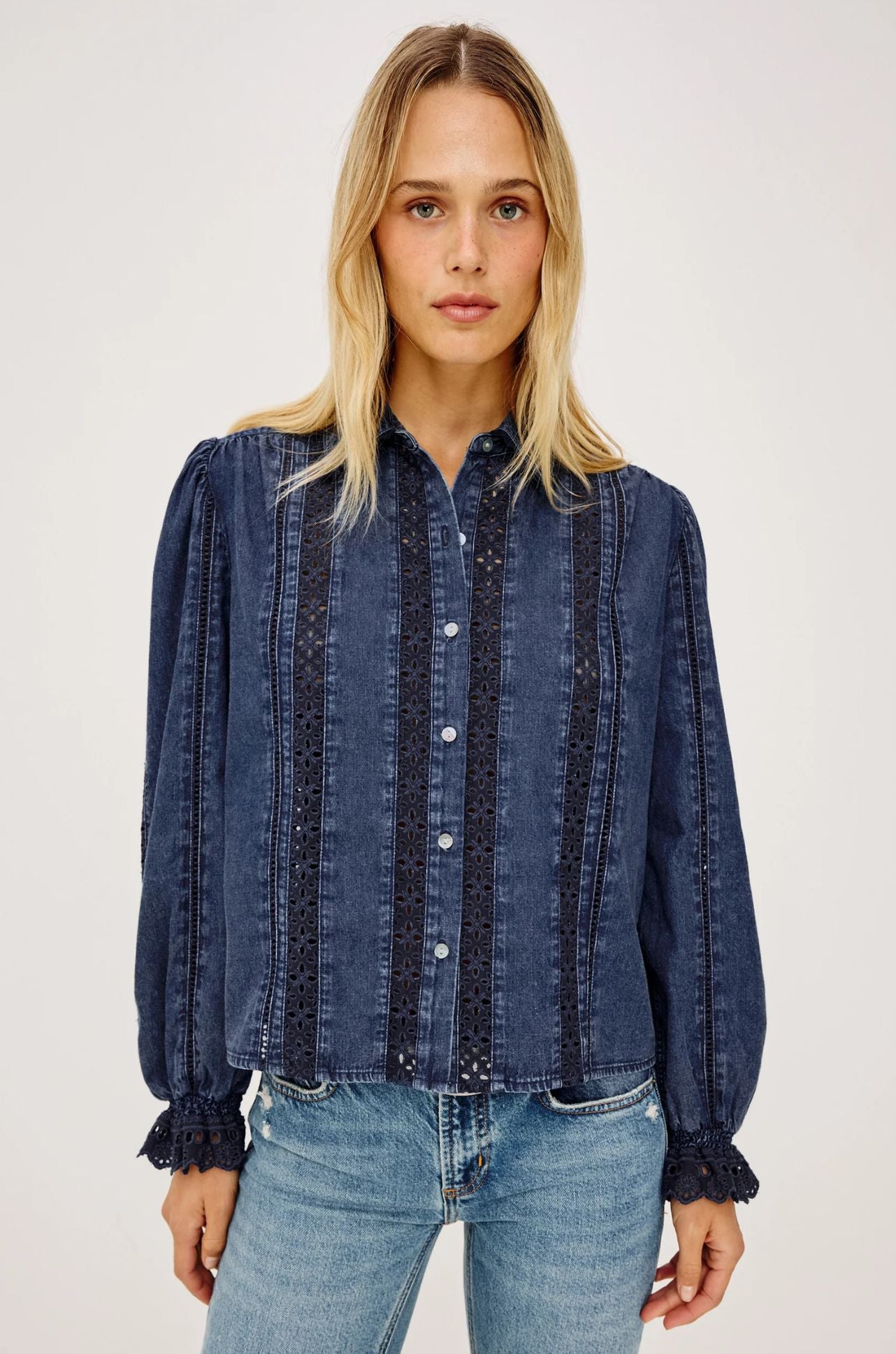 Rails - Rowen LS Top in Classic Blue