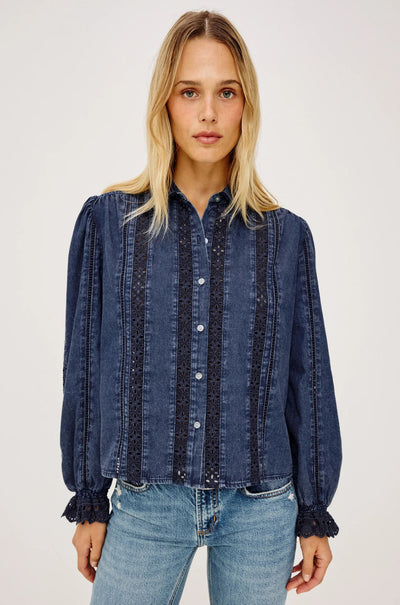 Rails - Rowen LS Top in Classic Blue