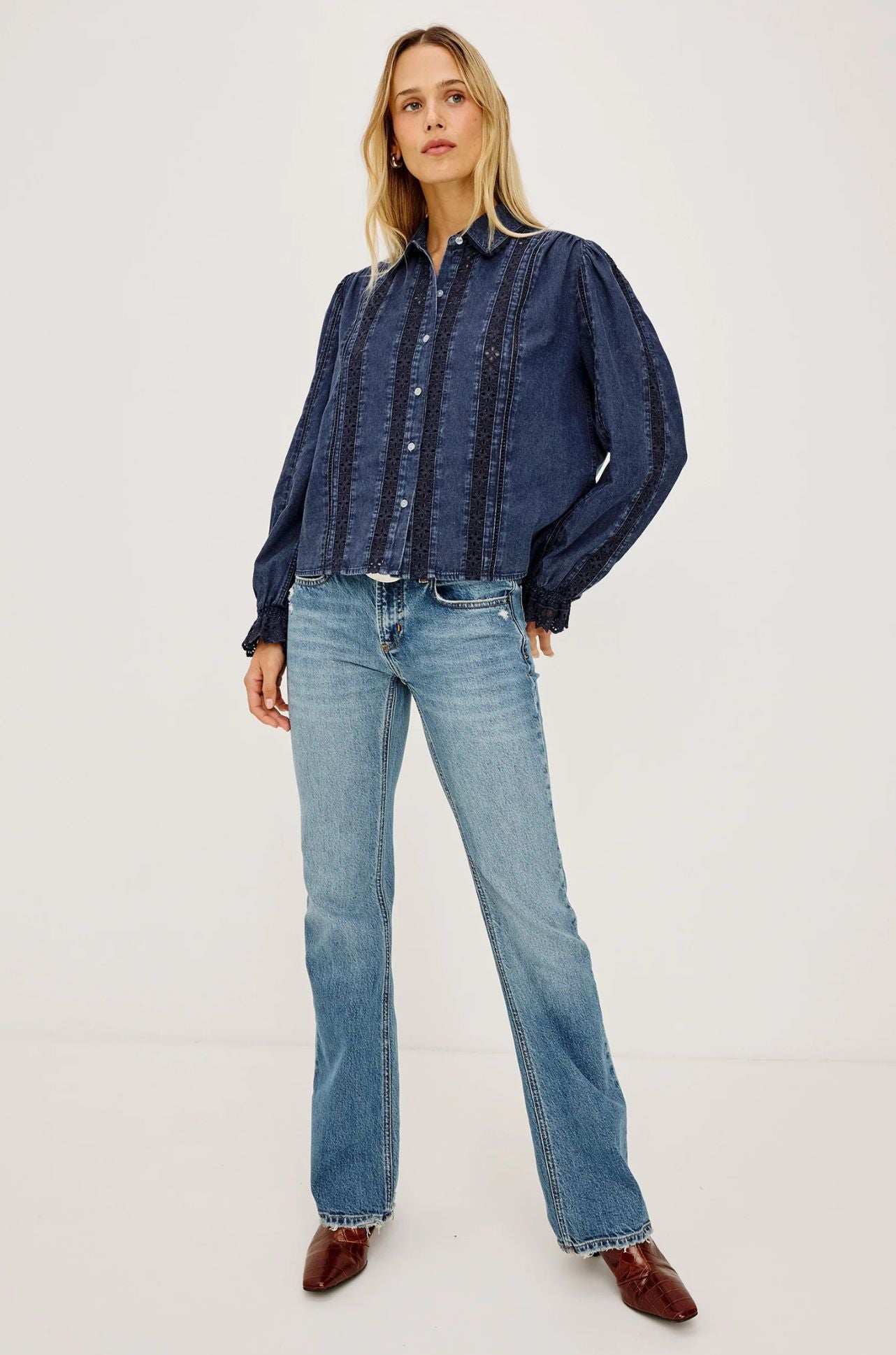 Rails - Rowen LS Top in Classic Blue