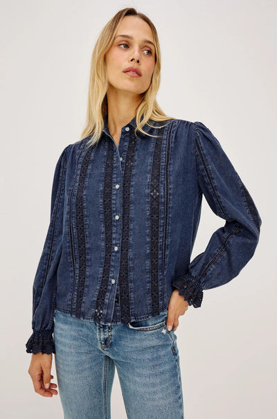Rails - Rowen LS Top in Classic Blue