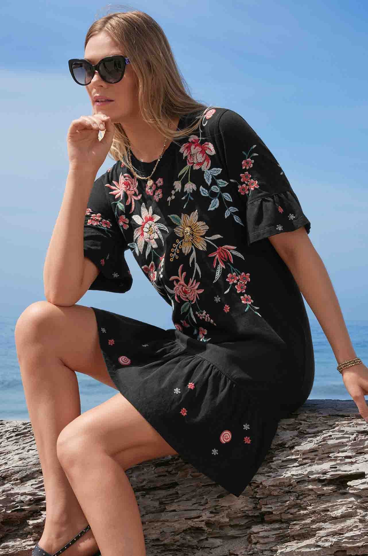 Johnny Was - Andrean Ruffle Sleeve Knit Dress