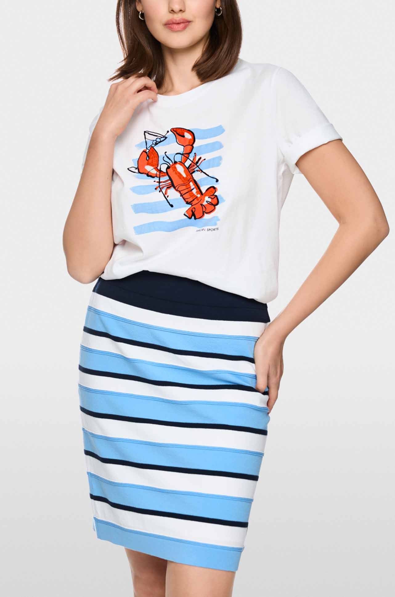 Marc Cain - Salty Breeze Cotton T-Shirt w/ Print