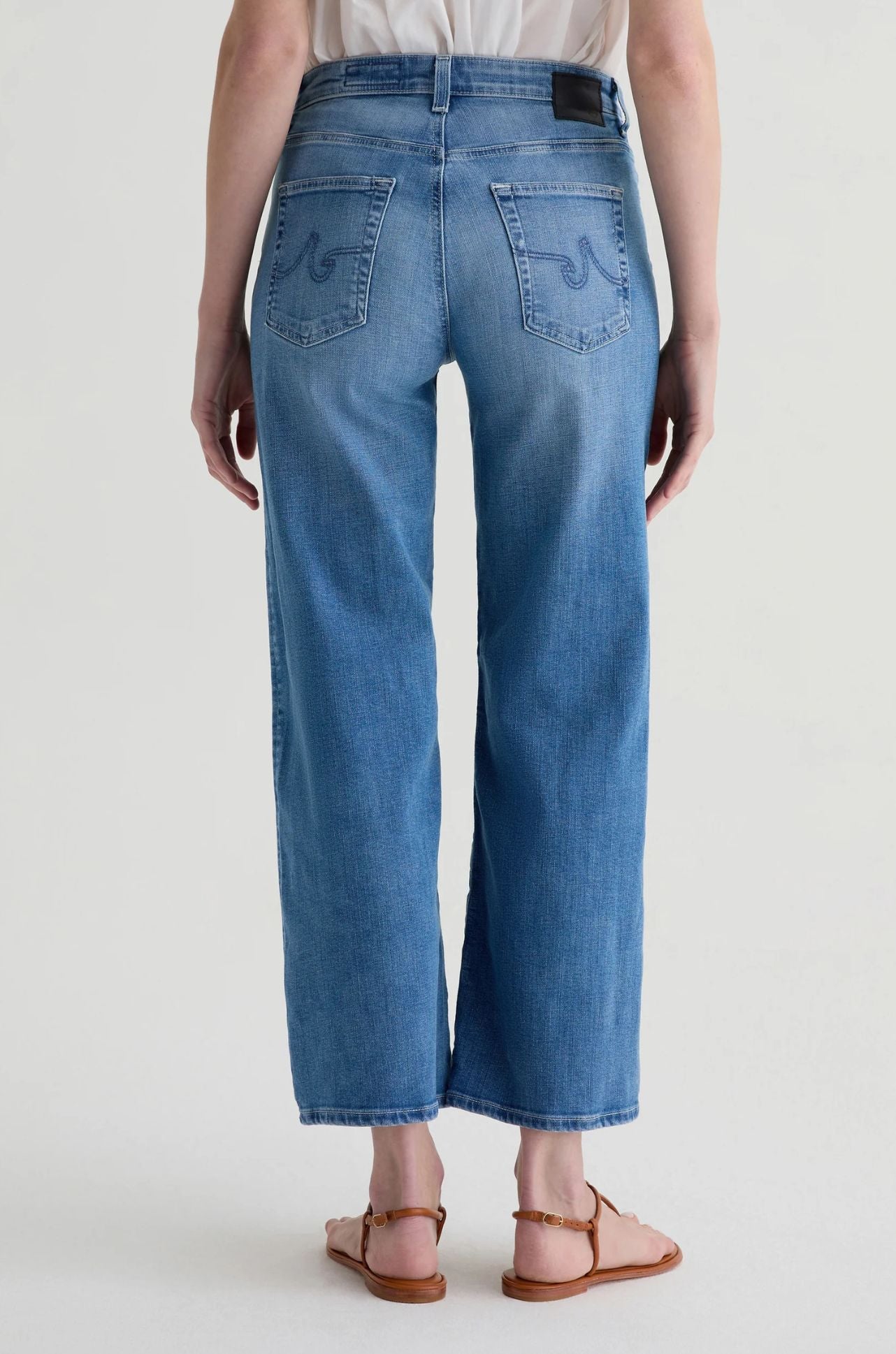 AG Jeans - Saige Wide Leg Crop Jean in Oceanic