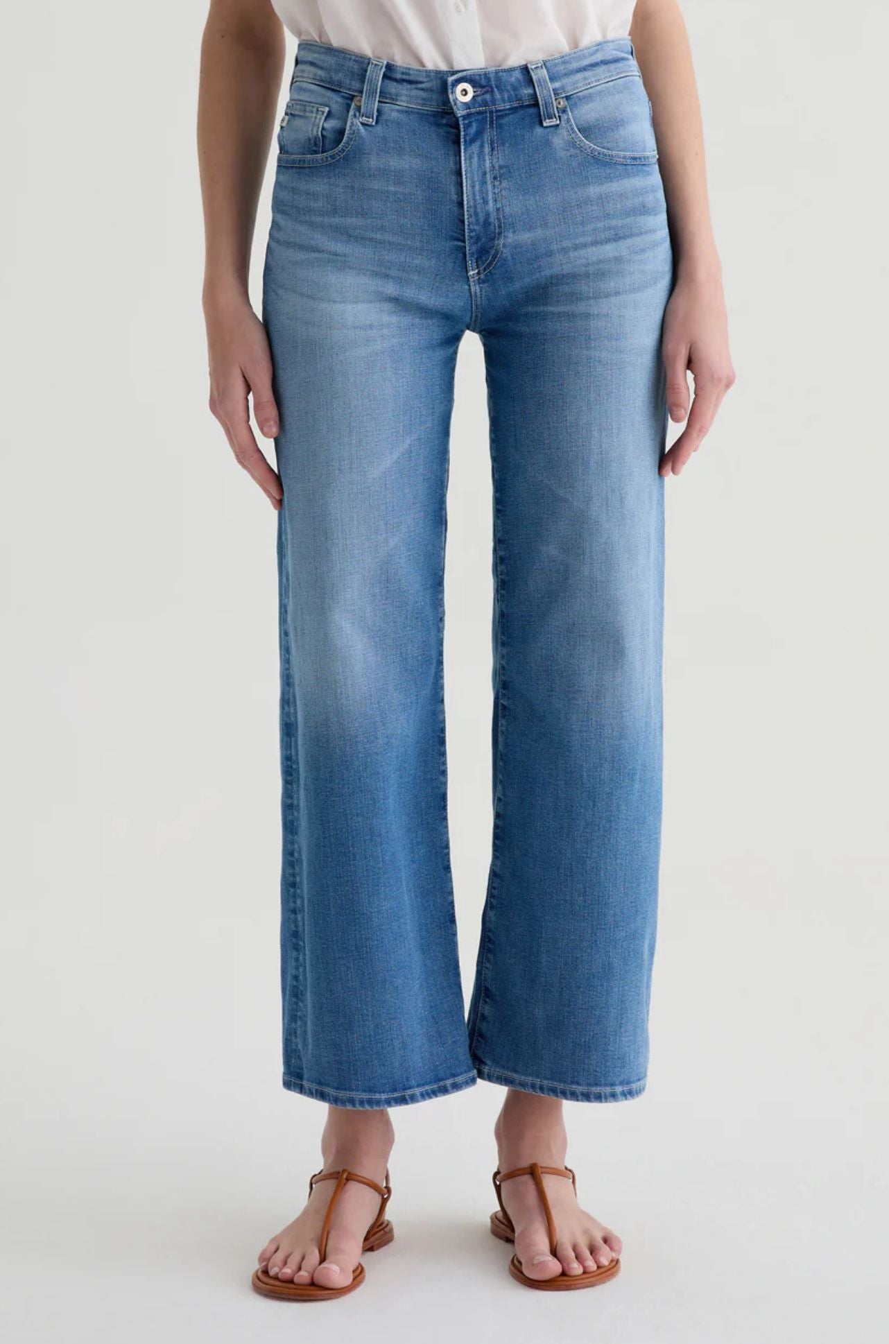 AG Jeans - Saige Wide Leg Crop Jean in Oceanic
