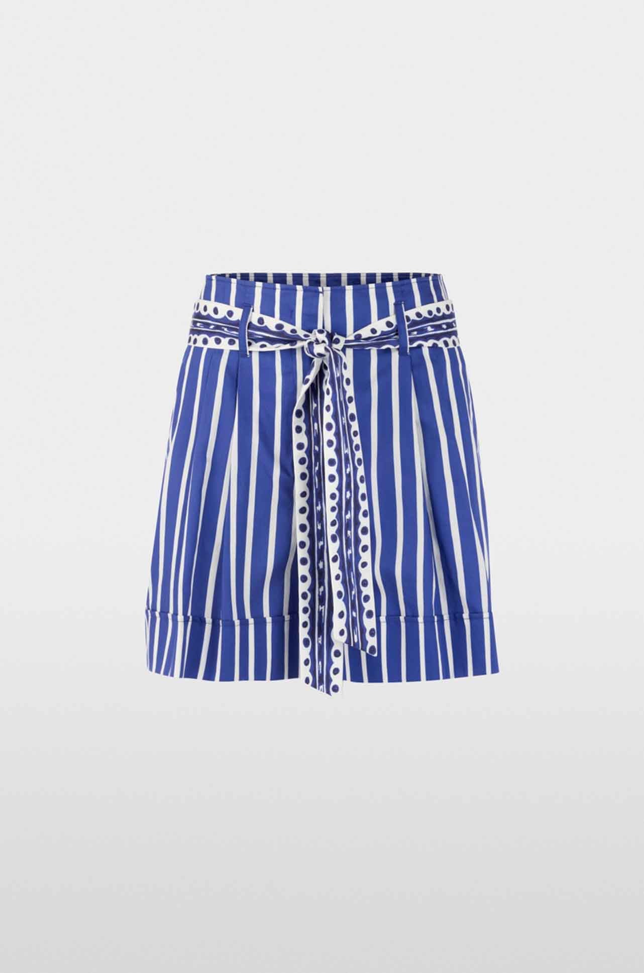 Marc Cain - Summer Flash Warangal Striped Shorts w/ Belt