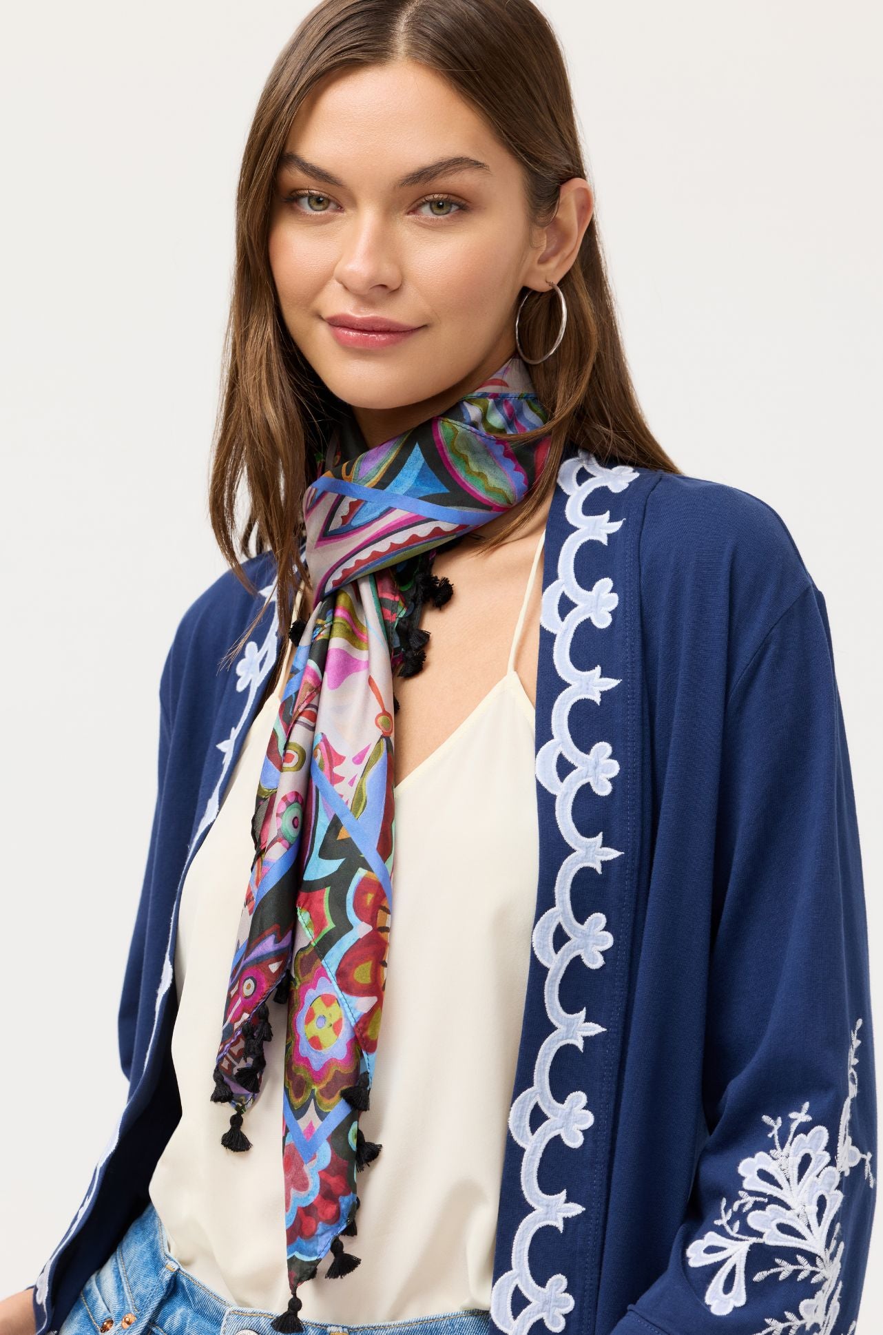 Johnny Was - Silk Scarf in Silvana